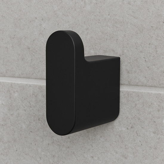 Stainless Steel Matte Black Robe Hook Towel Holder Wall Mounted